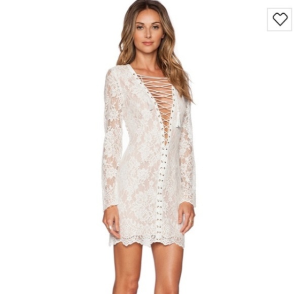 The Jetset Diaries Dresses & Skirts - **SOLD** Jetset Diaries Ruins White Lace Up Dress